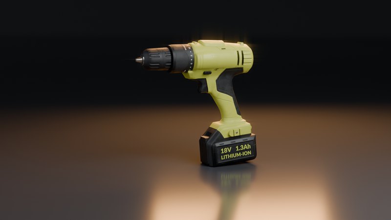 Cordless drill 3D